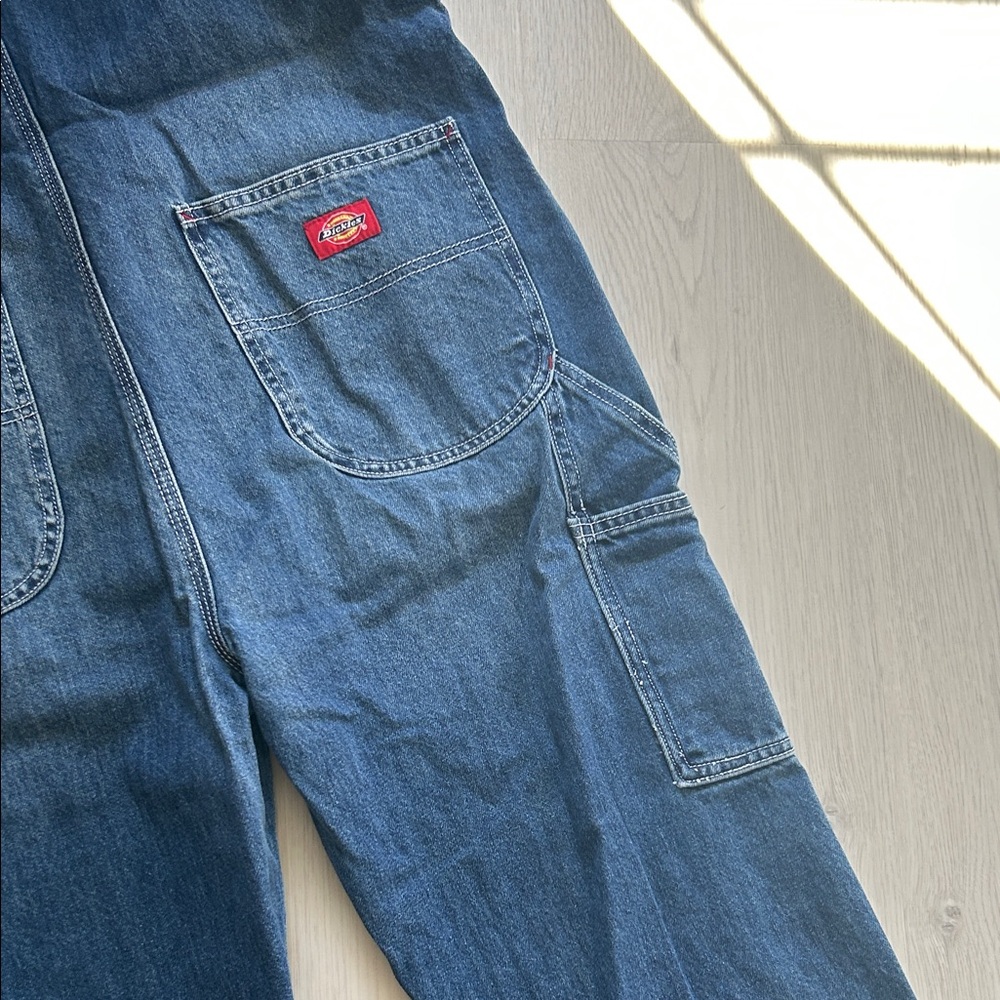 Dickies Dark Blue Denim Overalls - Picture 6 of 10